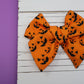 LIGHT UP Jack O’Lantern Faces Large Everly Bow (Alligator Clip Only)