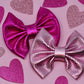 Valentine Metallic Capri Bow (ALLIGATOR CLIP ONLY)