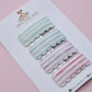 Watercolor Strip Scalloped Snap Clip Set