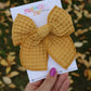Mustard Waffle Large Remi Bow