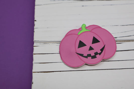 Pink Jack O’Lantern Shape Snap Clip