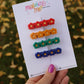 Jewel Toned Flower Acrylic Clip Set