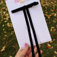 Black Velvet Double Layer Annie Bow (Alligator Clip Only)