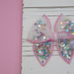 Rainbows & Flowers Small Remi Shaker Bow (Alligator Clip Only)