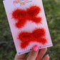 Red Tinsel Small Knit Piggy Set