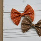 Linen Dots Baby Kate Bow