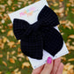 Black Waffle Large Remi Bow