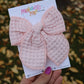 Baby Pink Waffle Large Remi Bow