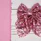 Pink Sequin Sailor Bow