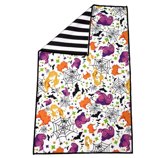 Witchy Sisters Reversible Waffle Weave Hand Towel