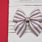 Trendy Patriotic Stripes Medium Giana Bow