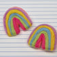 Rainbow Felted Shape Clip