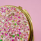 Tropical Fruit Glitter Compact Mirror