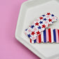 Pink & Patriotic Scalloped Snap Clip Set