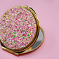Tropical Fruit Glitter Compact Mirror