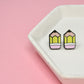 Yellow Pencil Acrylic Studs
