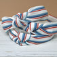 Trendy Patriotic Stripes Top Knot Headband