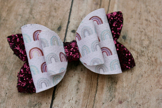 Vintage Fall Rainbows Emmy Bow (Alligator Clip Only)
