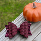 Wine Chevron Medium Ellie Bow