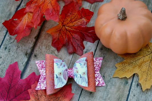 Watercolor Pumpkins Medium Ellie Bow