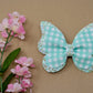 Teal Gingham Rylee Bow