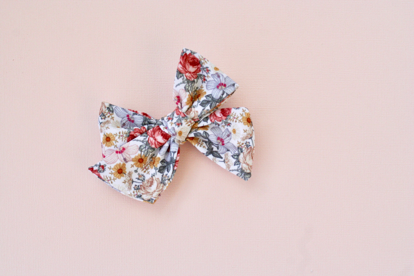 Vintage Floral Large Everly Bow