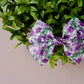 Purple Vintage Floral Wren Bow