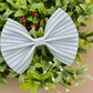 Sage Vintage Stripes Baby Kate Bow