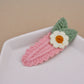 Crochet Floral Snap Clip
