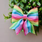 Wavy Rainbow Stripes Maizie Bow