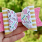 Pink School Supplies Large Ellie Bow
