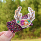 *SLIGHTLY FLAWED* Pink Antler Snap Clip (Clips to Left Side)