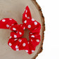 Red Polka Dot Scrunchie