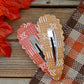 Fall Mud Cloth Jumbo Snap Clips