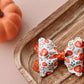 Watercolor Pumpkin Floral Bailey Bow