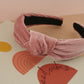 Boho Corduroy Velvet Top Knot Headbands