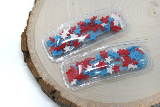 Patriotic Stars Shaker Snap Clips