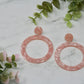 Blush Circle Drop Earrings