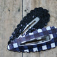 Buffalo Plaid Jumbo Snap Clips
