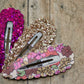 Retro Floral Jumbo Snap Clips