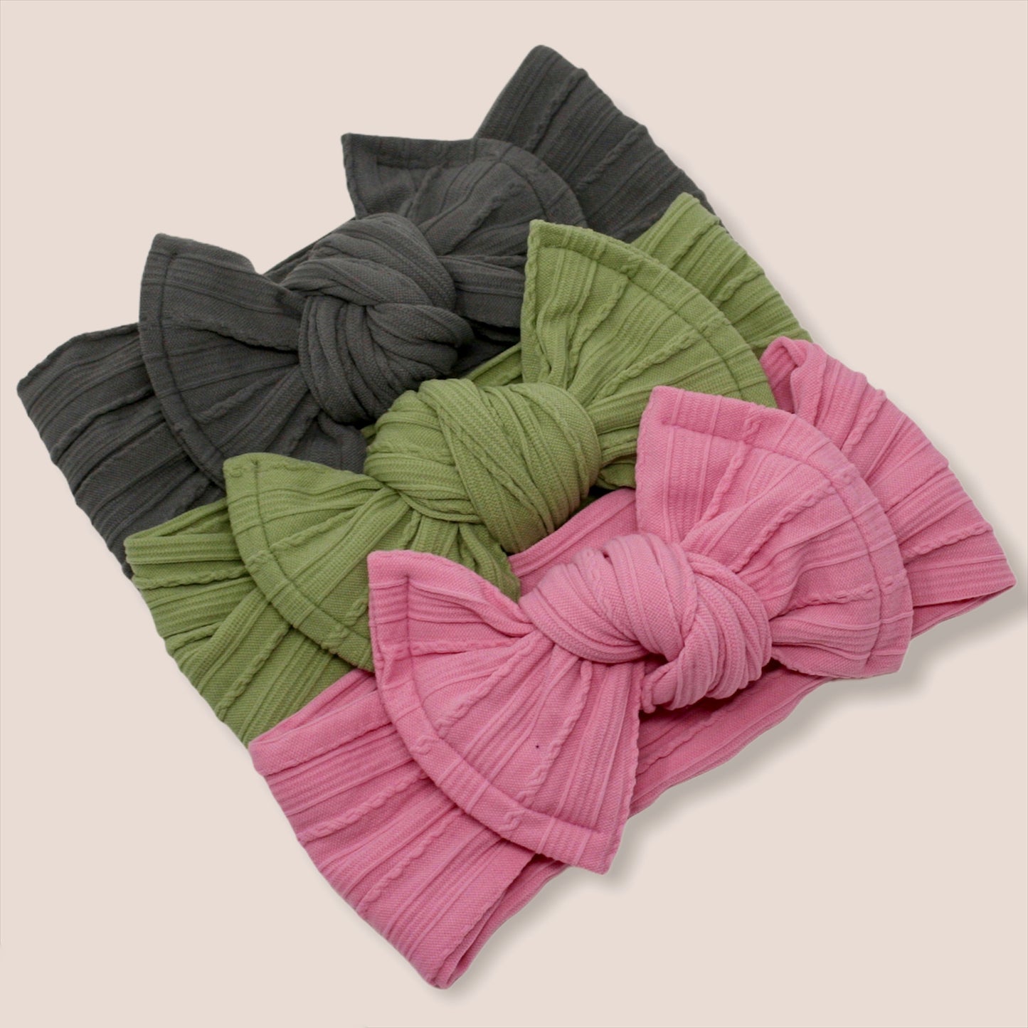 Vintage Solid Tie-On Headbands