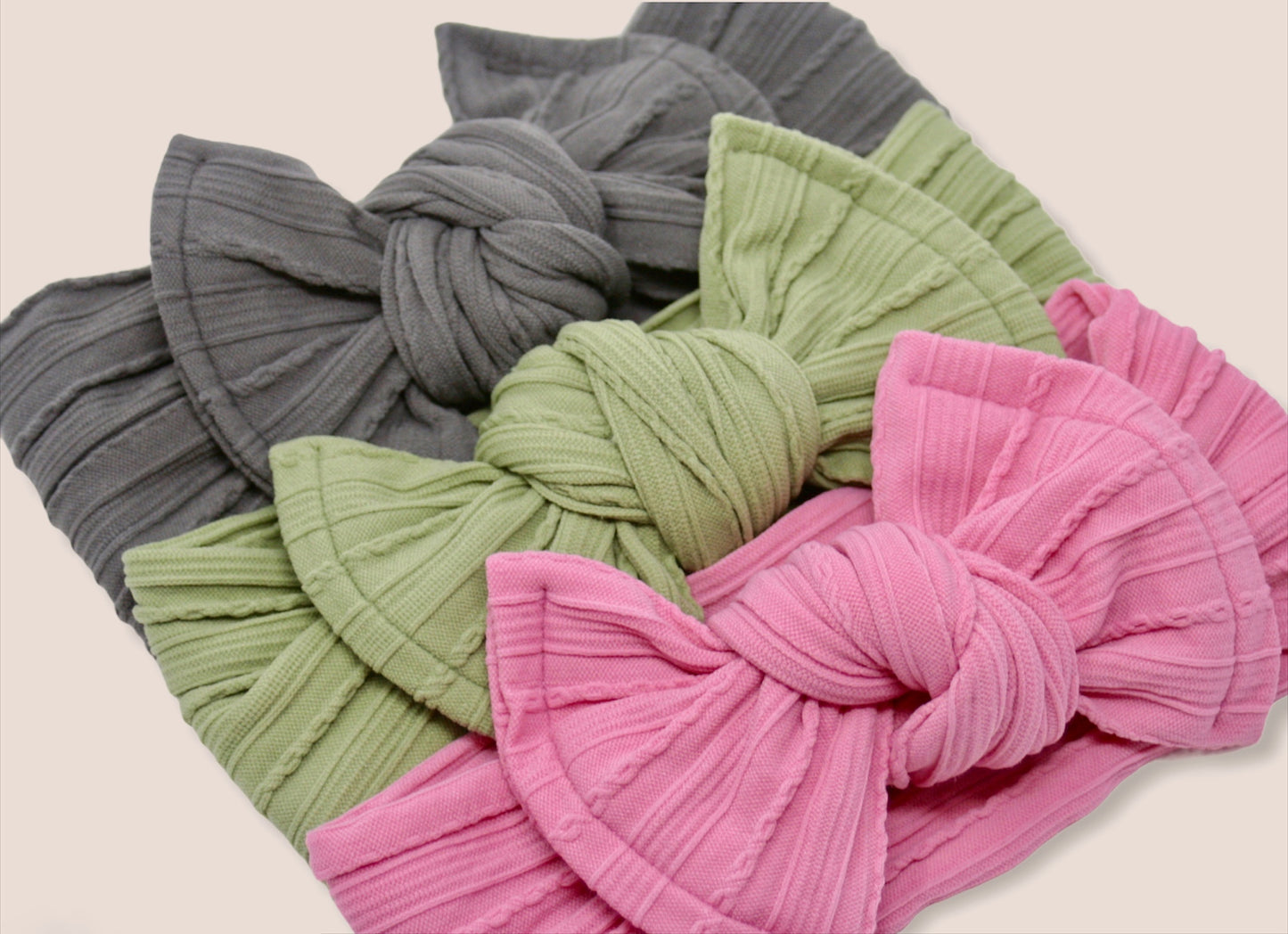 Vintage Solid Tie-On Headbands