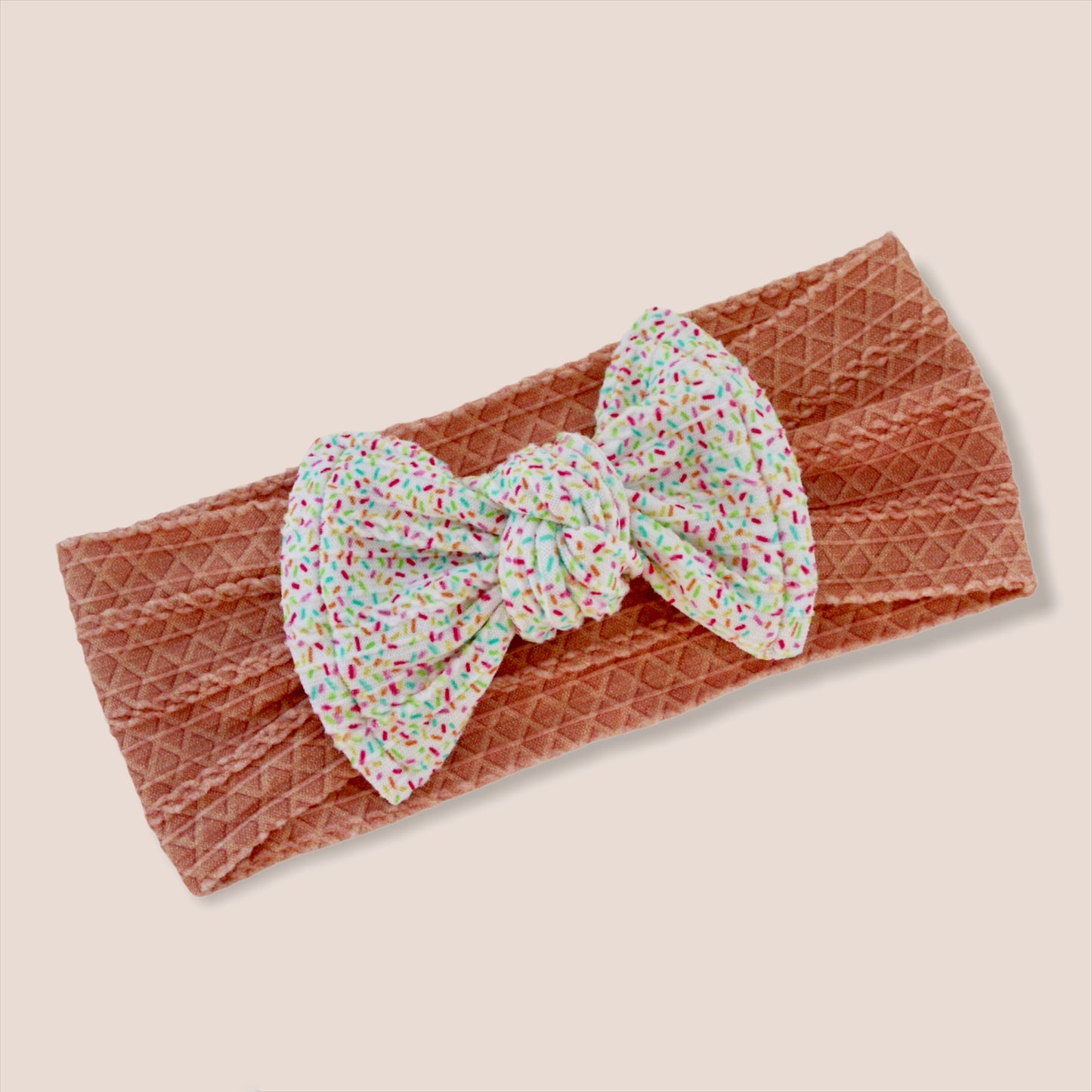 Ice Cream Knotted Bow Headwrap