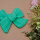 Spring Turquoise Rib Knit Large Everly Bow