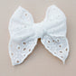 White Eyelet Lace Remi Bow