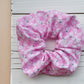 Pink Daisy Checkerboard Scrunchie