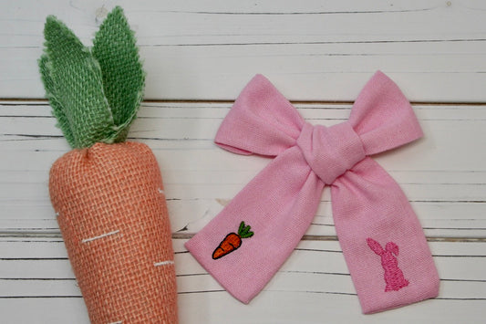 Easter Embroidered Handtied Bows