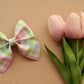 Spring Plaid Medium Giana Bow