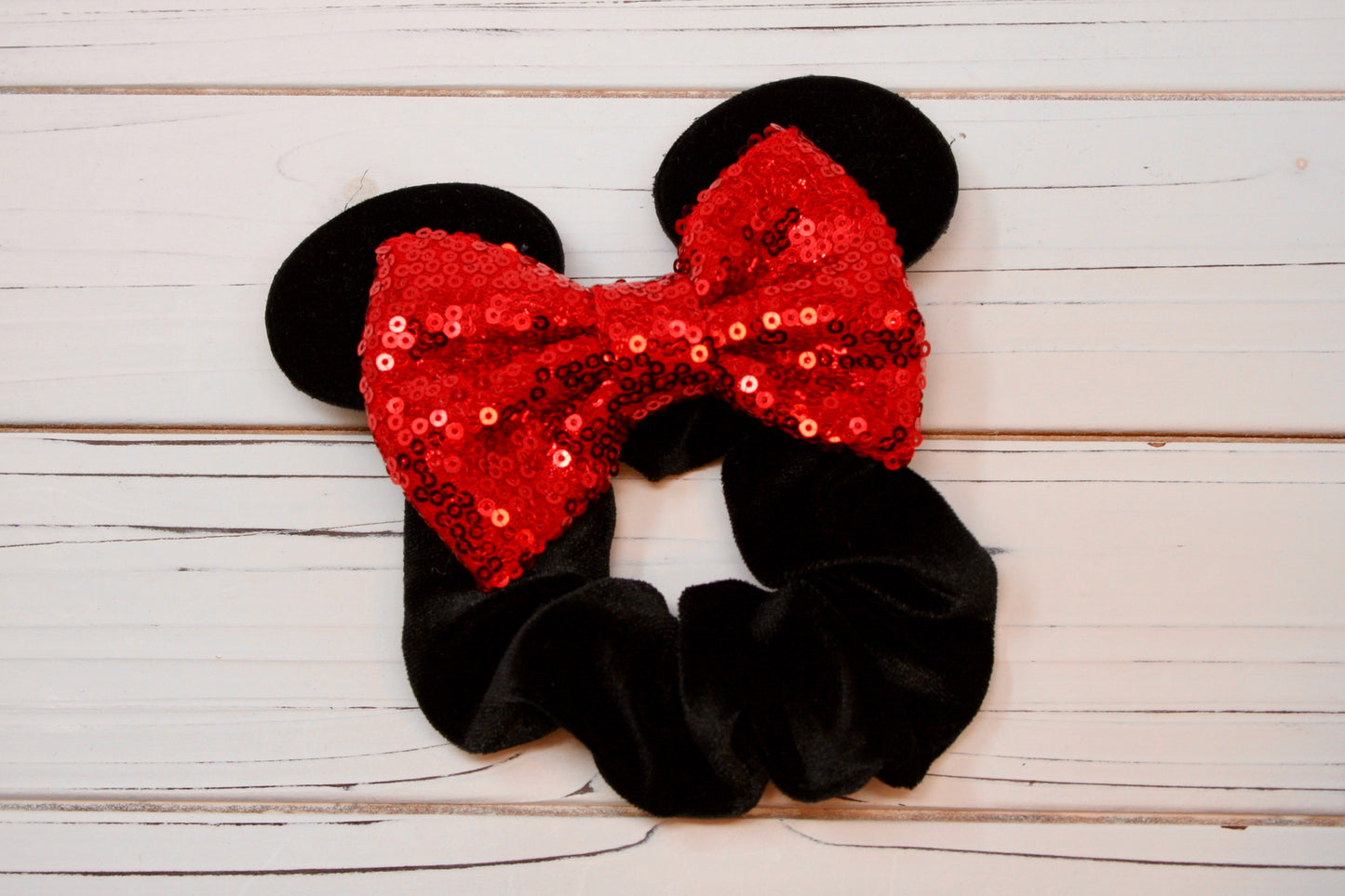Sequin Bow Velvet Scrunchies