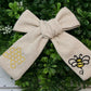 Busy Bee Embroidered Handtied Bow